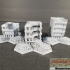 Sci-Fi Ruined Building 23 with Hex Base SFRHB023 image