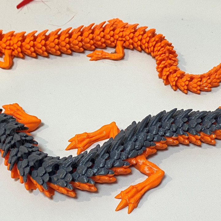 Multicolor Flexible articulating Dragon