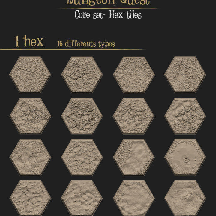 3D Printable Hex tiles, water hexes, trapdoors and trap tiles by z.axis ...