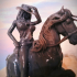 sexy Cowgirl on horseback image