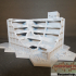 Modern Ruined Building 8 with Hex Base: Ruined Factory MRHB008 image