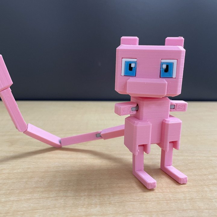 3d Printable Pokemon Quest Articulated Mew Toy By Chris D Argenio