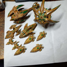 Picture of print of K'Shellik Armada [Fleet Scale Starships]