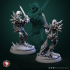 Ice Skeletons set 4 miniatures 32mm pre-supported image
