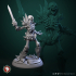 Ice Skeletons set 4 miniatures 32mm pre-supported image