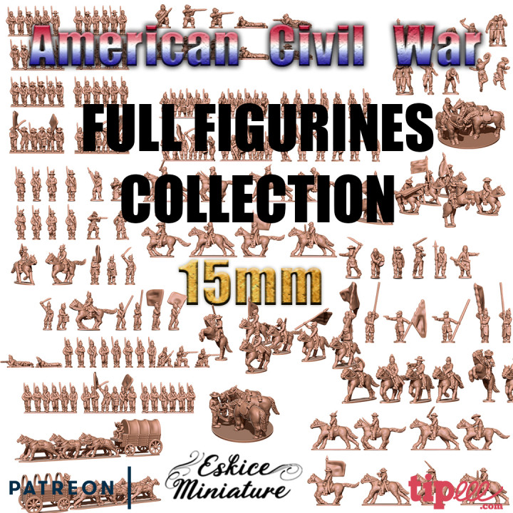$80.00ACW full figurines pack - 15mm for wargame