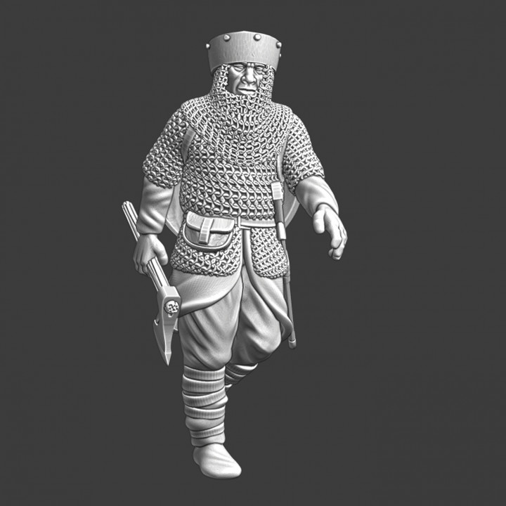 $5.00Medieval infantryman with axe marching