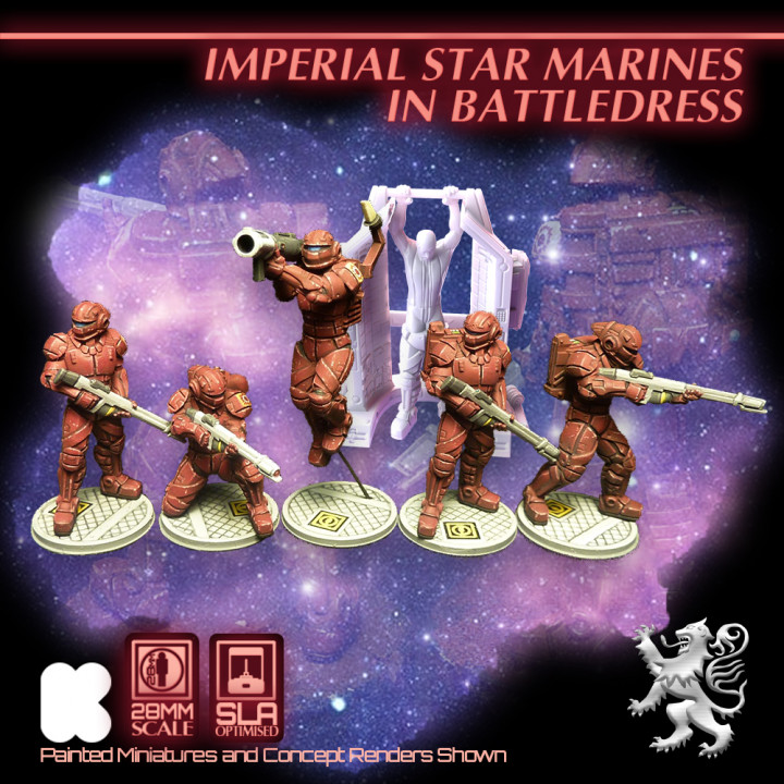 Imperial Star Marines in Battledress Official 28mm Traveller Figures's Cover