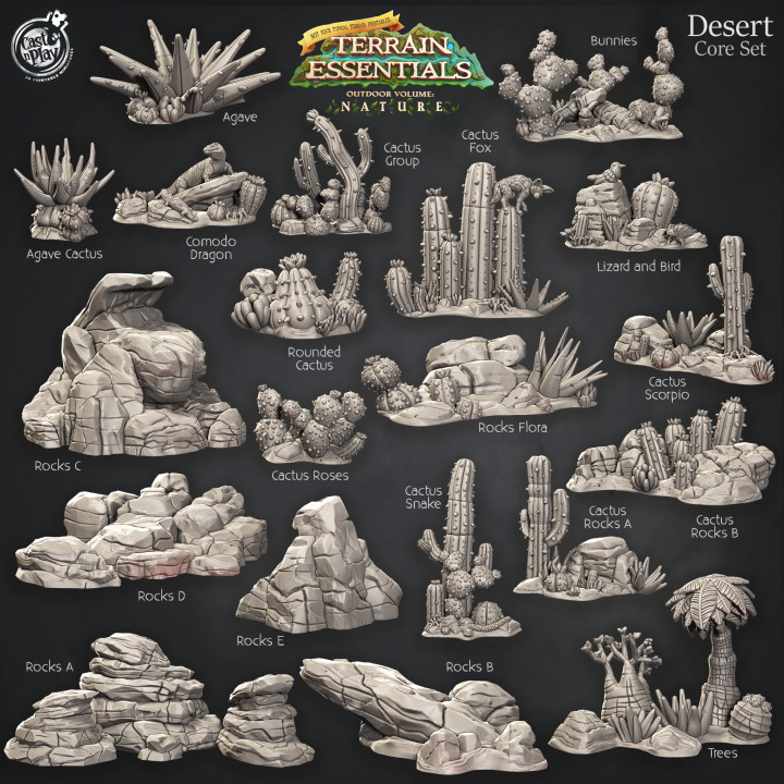 Desert Terrain Set (Pre-Supported)'s Cover
