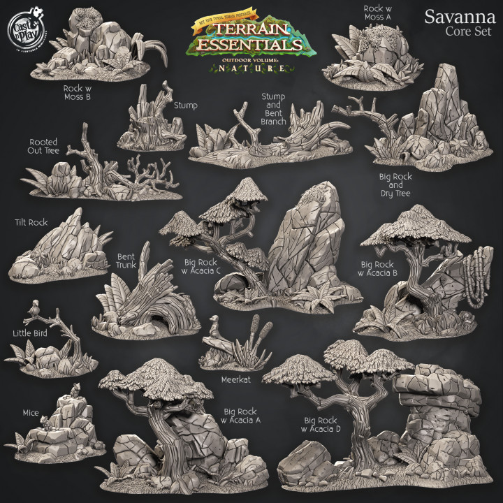 Savanna Terrain Set (Pre-Supported)'s Cover