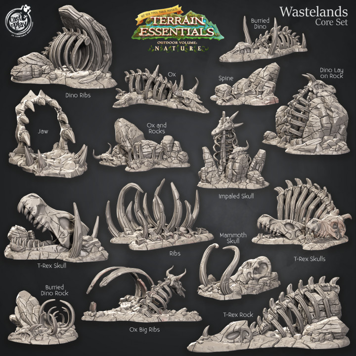 Wastelands Terrain Set (Pre-Supported)'s Cover