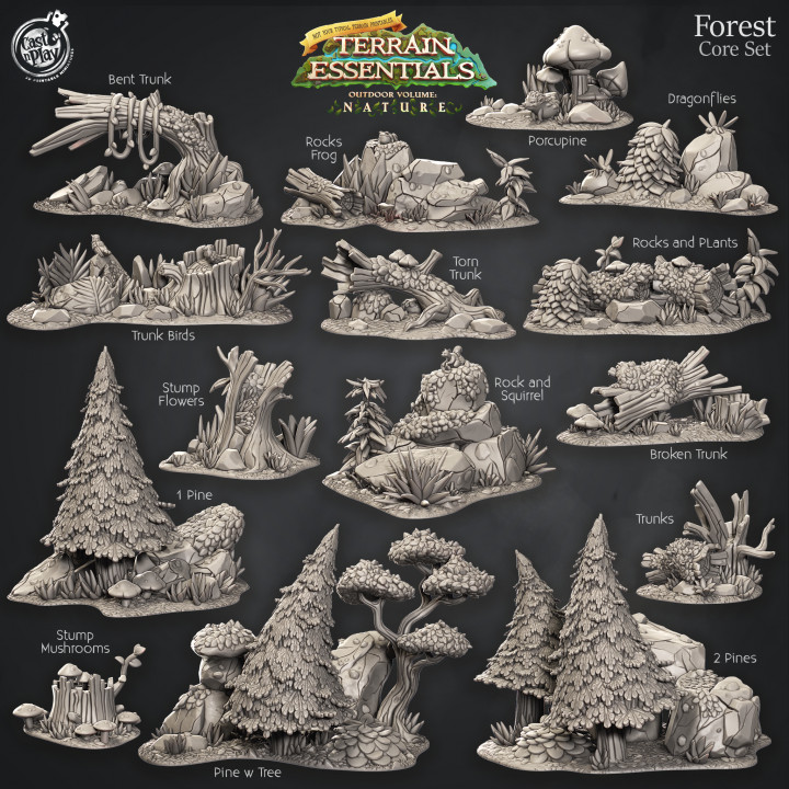 Forest Terrain Set (Pre-Supported)'s Cover