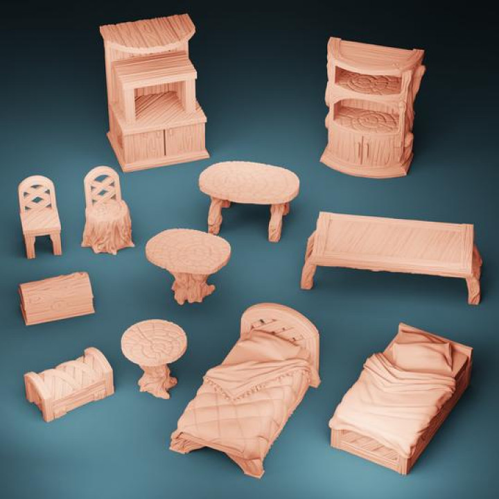 Heartwood Village: Interior Furniture Simple Set (Set of 12)'s Cover
