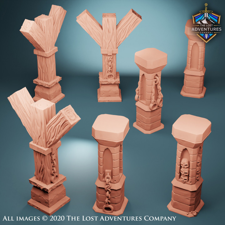 $5.99Stone & Wood Pillars (Set of 7)