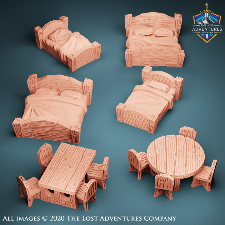 Bed & Tables (Set of 6)'s Cover