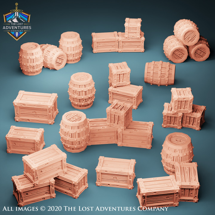 Barrels & Crates With Variations (Set of 5)'s Cover