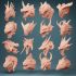 Lost Dragons Head Wall Mounts (Set of 17 Heads / 4 Wall Shields) image
