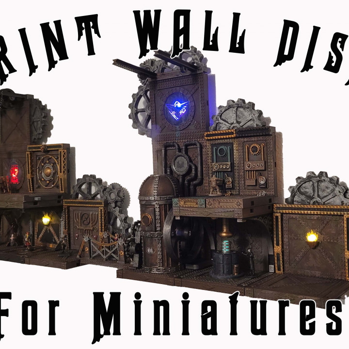 Steampunk 3D Print Terrain & Wall Display for Minis's Cover