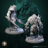 Mountain Giants set 3 miniatures 32mm pre-supported image