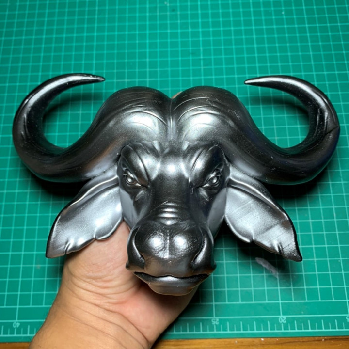 $8.00african buffalo head animal art