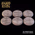 WOODEN FLOOR THEME Round bases SET PRESUPPORTED image