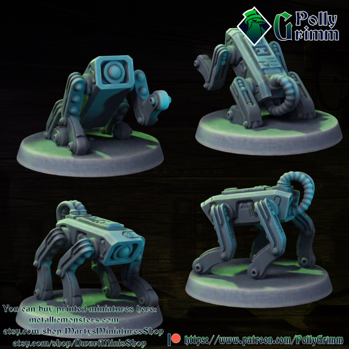 $3.00Tabletop miniature sci-fi cyberpunk fantasy. Dog droid. Cyber good boy