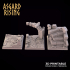 RUINS THEME 3 x Square bases 40mm SET PRESUPPORTED image