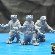 Picture of print of Otter folk with daggers (pre supported)