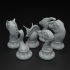 Cute dinosaur chess pieces set image