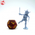 Fire Barbarian Genasi Sword-Devil Medium Miniature version 1 (1 inch/25 mm base, 1.25 inch/32 mm height) image
