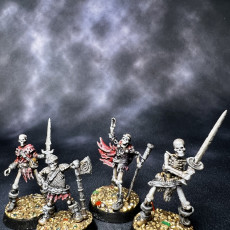 Picture of print of Classic RPG Skeleton Heroes (Set of 4 x 32mm scale presupported miniatures)