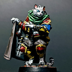 Picture of print of Cheat, the Smuggler Tabaxi (+Christmas Version)