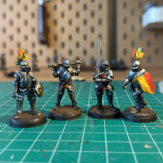 Picture of print of Sunland Knights on Foot- Highlands Miniatures