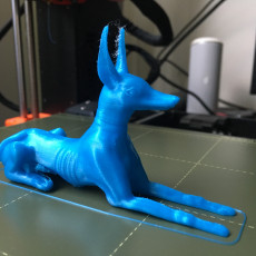 Picture of print of Egyptian Anubis dog statue