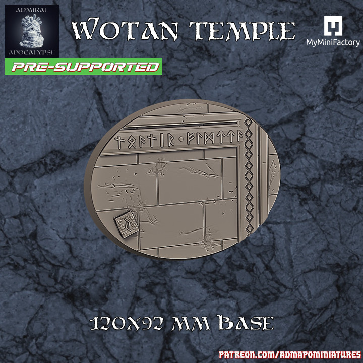 $2.00Wotan Temple 120x92mm base (pre-supported)