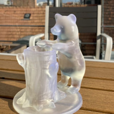 Picture of print of Bear tree pen holder