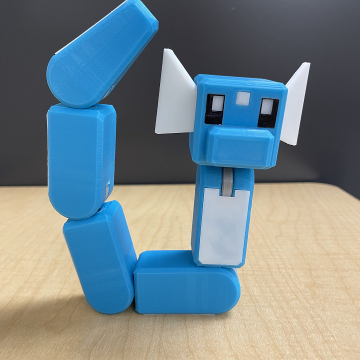 3D Printable Pokemon Quest Articulated Mewtwo Toy by Chris D'Argenio