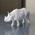 Indian rhinoceros print image