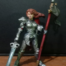 Picture of print of Brunhilda (Female Knight) 32mm - DnD