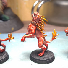 Picture of print of Evil dogs 3 miniatures 32mm pre-supported