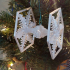 Snowflake TIE Fighter Kit Card Ornament image