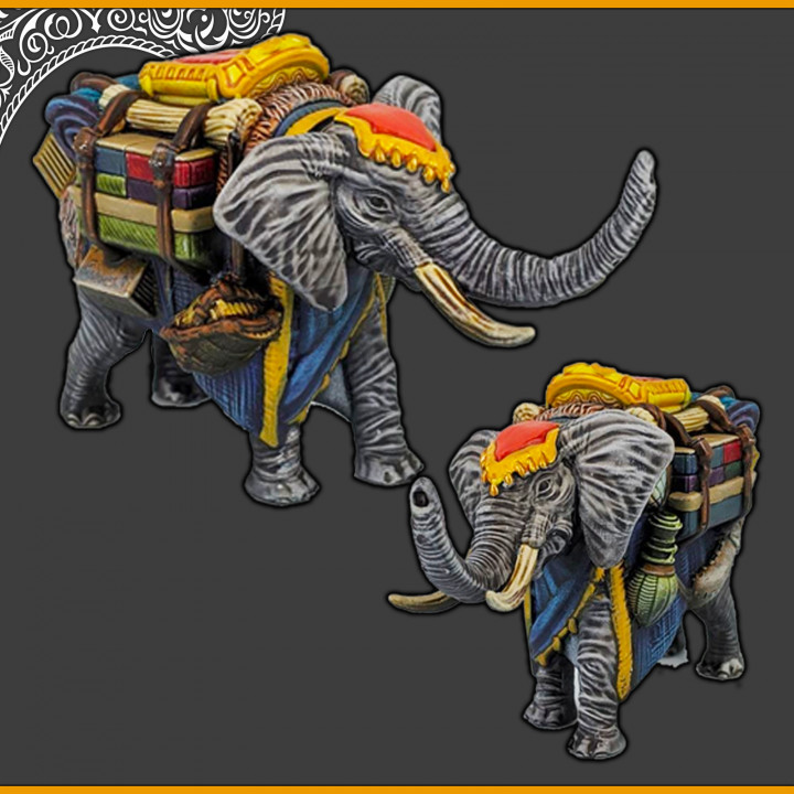 $6.00Desert/Arabian Elephants + Howdah [Support-free]