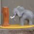 Elephant pen holder print image