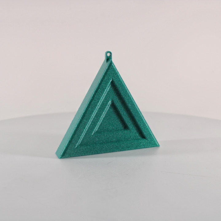 Subtractive Triangle Tree Ornament, Christmas Decor by Slimprint
