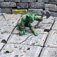 Picture of print of Wicked Goblin Tribe Axe Warrior / Green Skin Army Soldier / Classic Creature