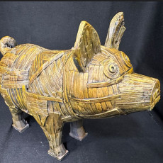 Picture of print of Trojan Pig / Huge Wooden Trophy Trap / Playable Interior