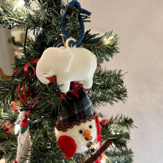 Picture of print of Elephant Christmas ornament