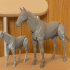 1:12 Scale Horse Poseable Figure image