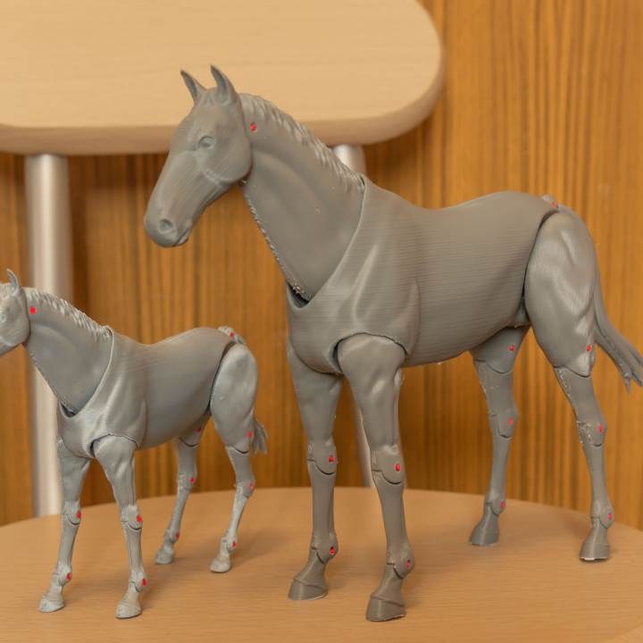 1:12 Scale Horse Poseable Figure