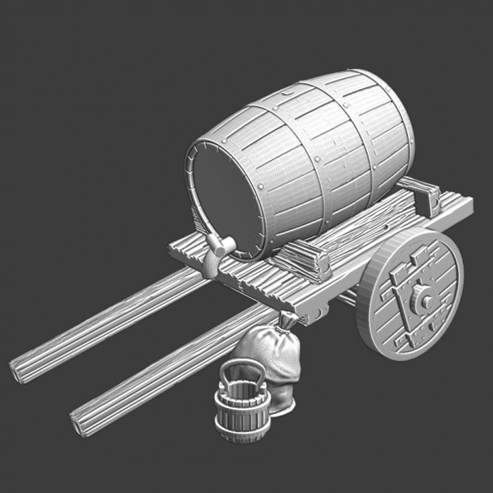 $5.00Medieval water wagon- camp supply